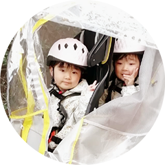 ふたごじてんしゃレインカバー - 雨の日のお出かけも、晴れ晴れと。