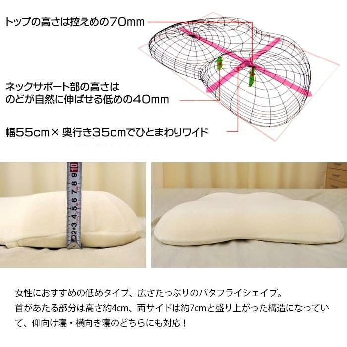 マニフレックス枕 「バイオシェイプピロー レディースタイプ」 （55×35