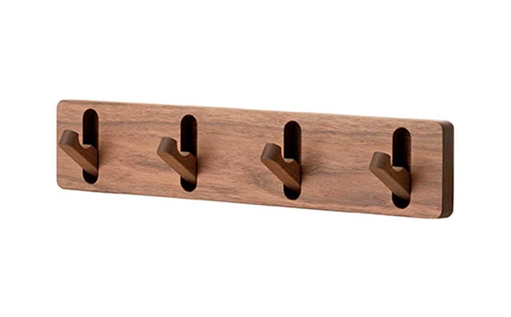 旭川家具 コサイン ウォールフック ウォルナット（幅50×奥行2.6×高さ