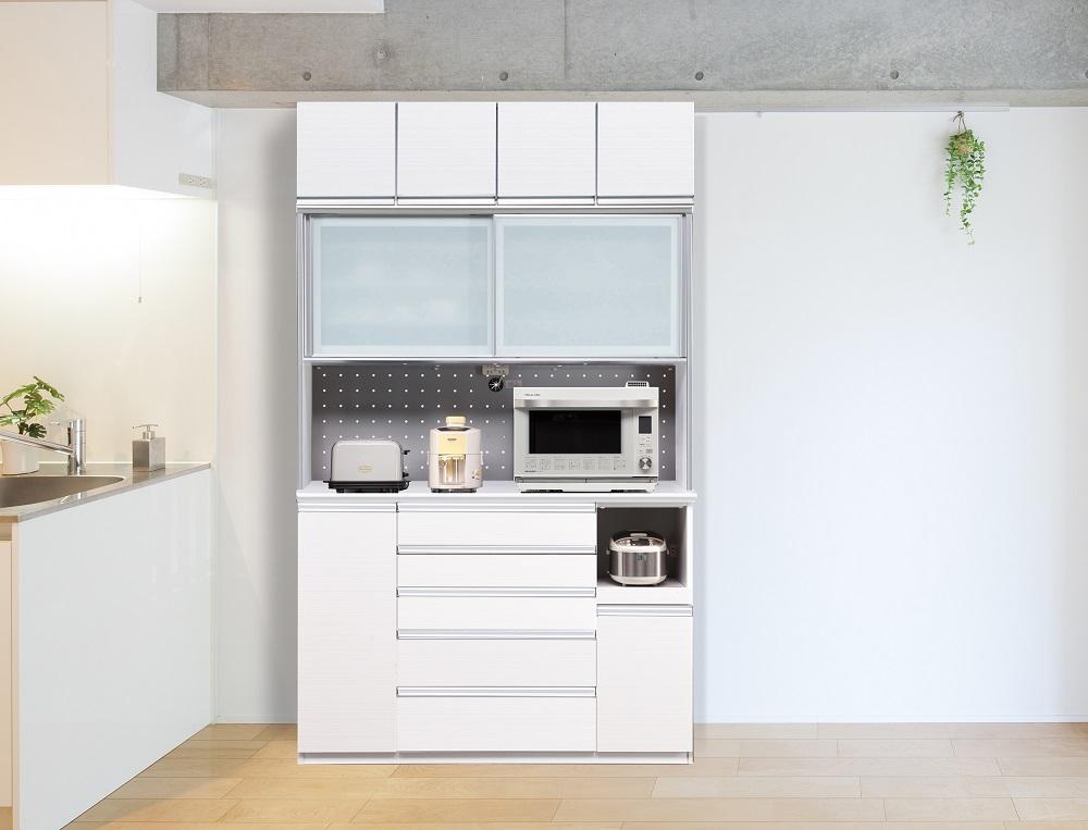 ホワイト柾目）【開梱設置】 シャロン オープンボード 上置き付 幅