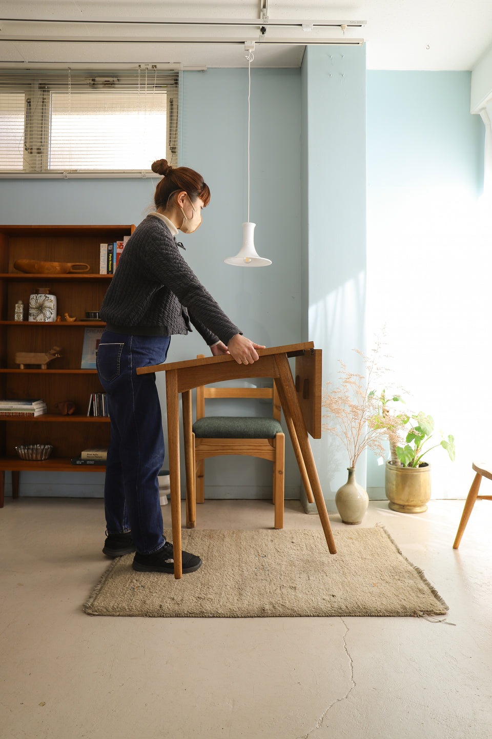 ジャパンヴィンテージ ドロップリーフ メラミントップ テーブル レトロ