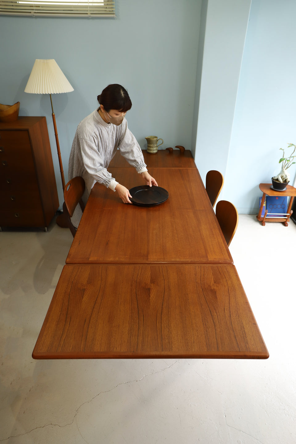 デンマークヴィンテージ ドローリーフ エクステンション ダイニング