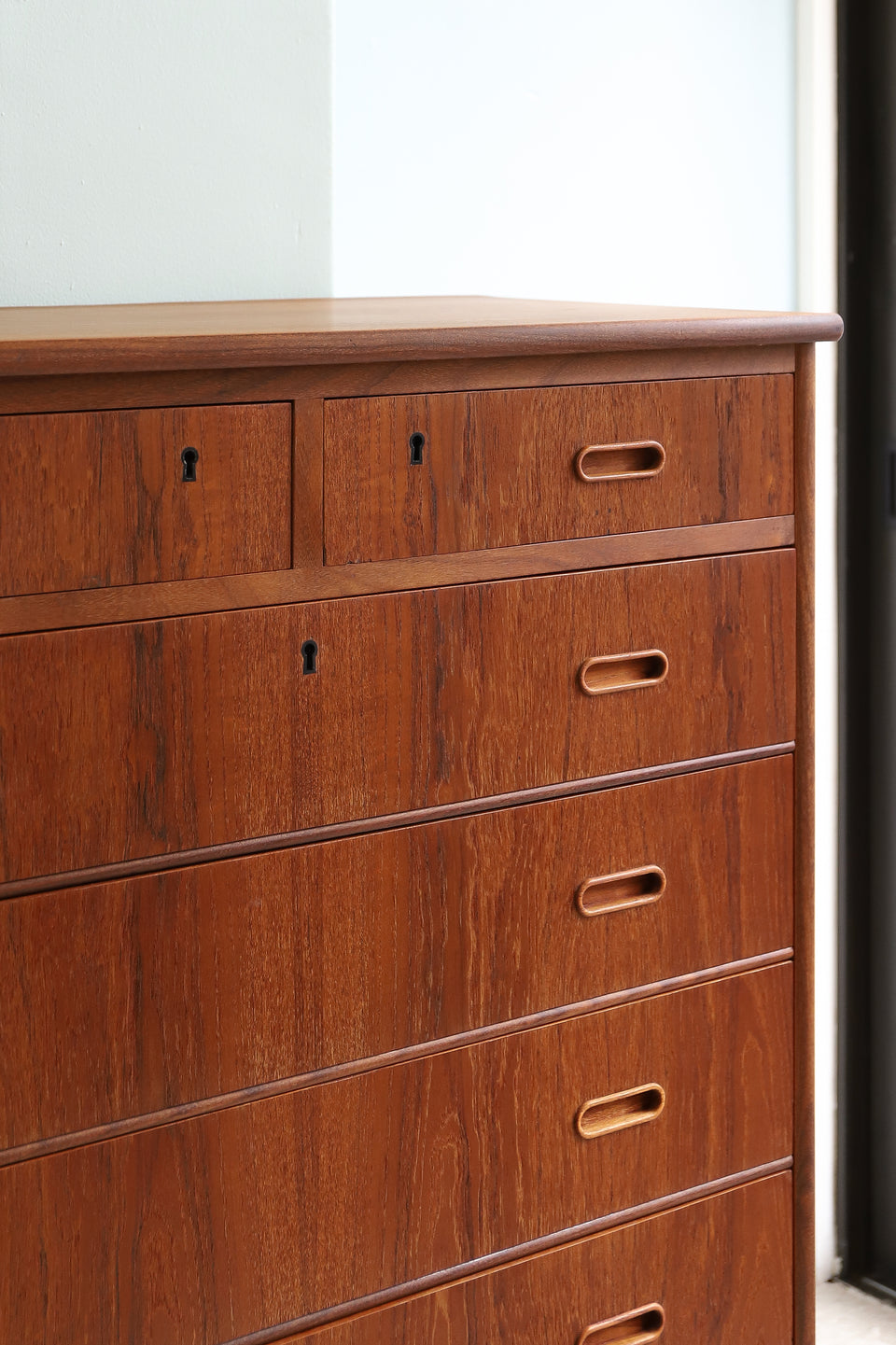 デンマークヴィンテージ ハイチェスト 7段 チーク材 北欧家具/Danish