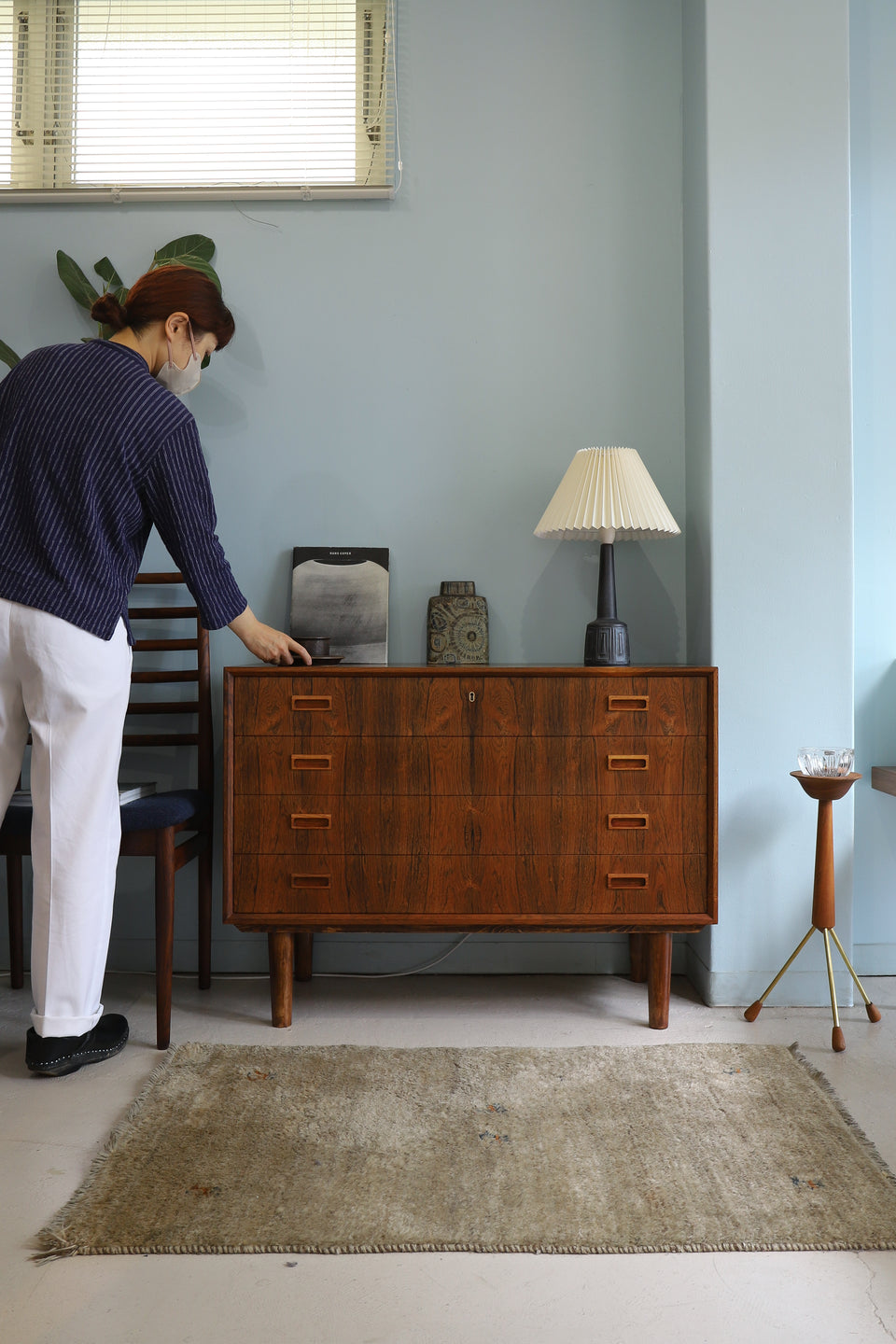 デンマークヴィンテージ チェスト ローズウッド 収納 北欧家具/Danish