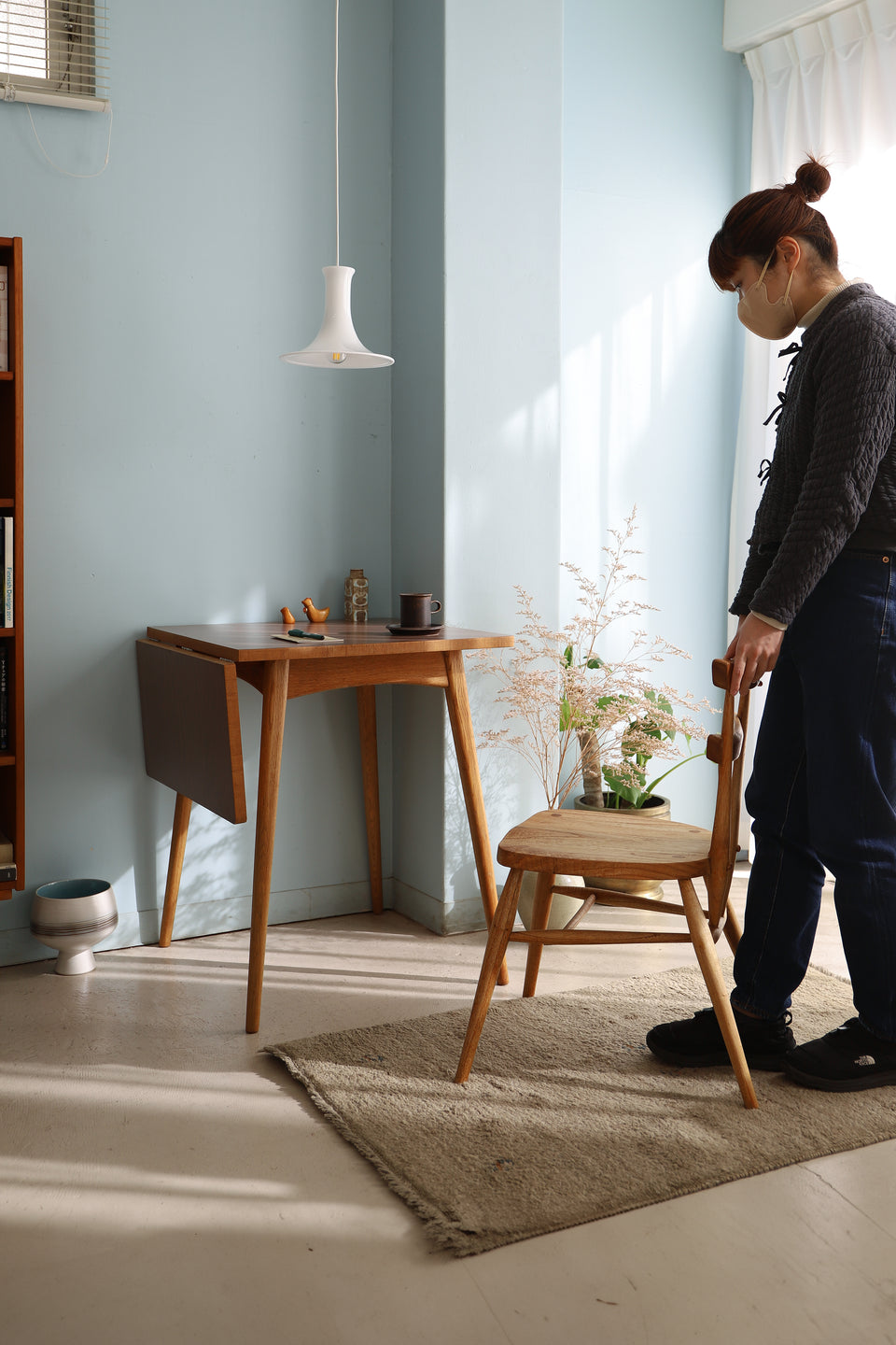 ジャパンヴィンテージ ドロップリーフ メラミントップ テーブル レトロ