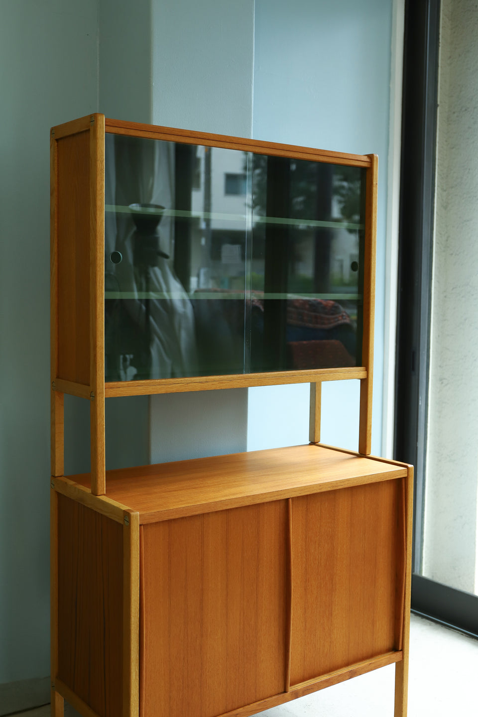 スウェーデンヴィンテージ ボダフォース ガラスキャビネット シェルフ