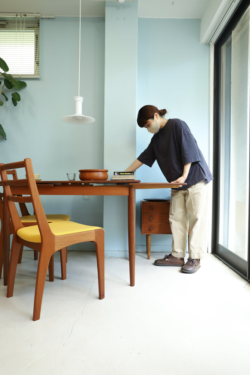 デンマークヴィンテージ ダイニングテーブル エクステンション 北欧