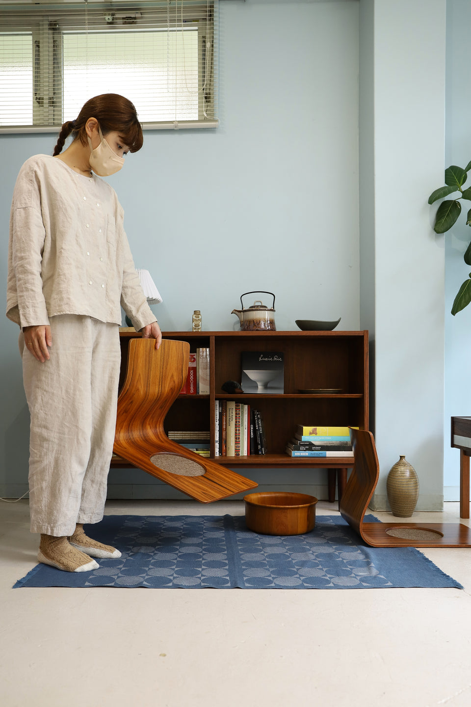 天童木工 座イス ローズウッド プライウッド ジャパニーズモダン/Tendo