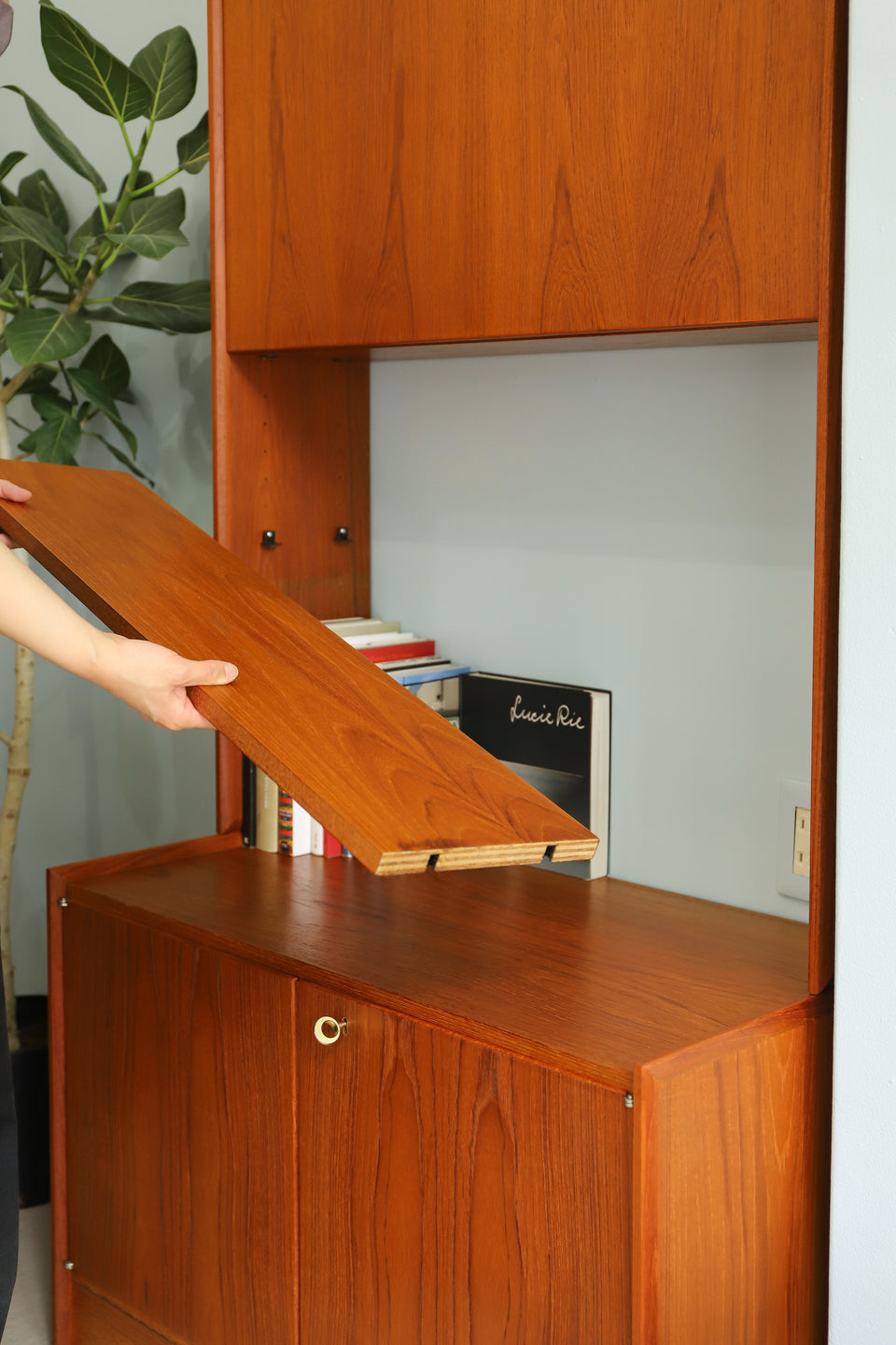 北欧ヴィンテージ オープンシェルフ チーク材 本棚 収納家具