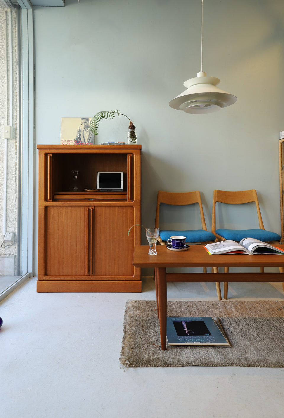 ジャパンヴィンテージ ドリンクキャビネット 蛇腹 チーク材/Teakwood