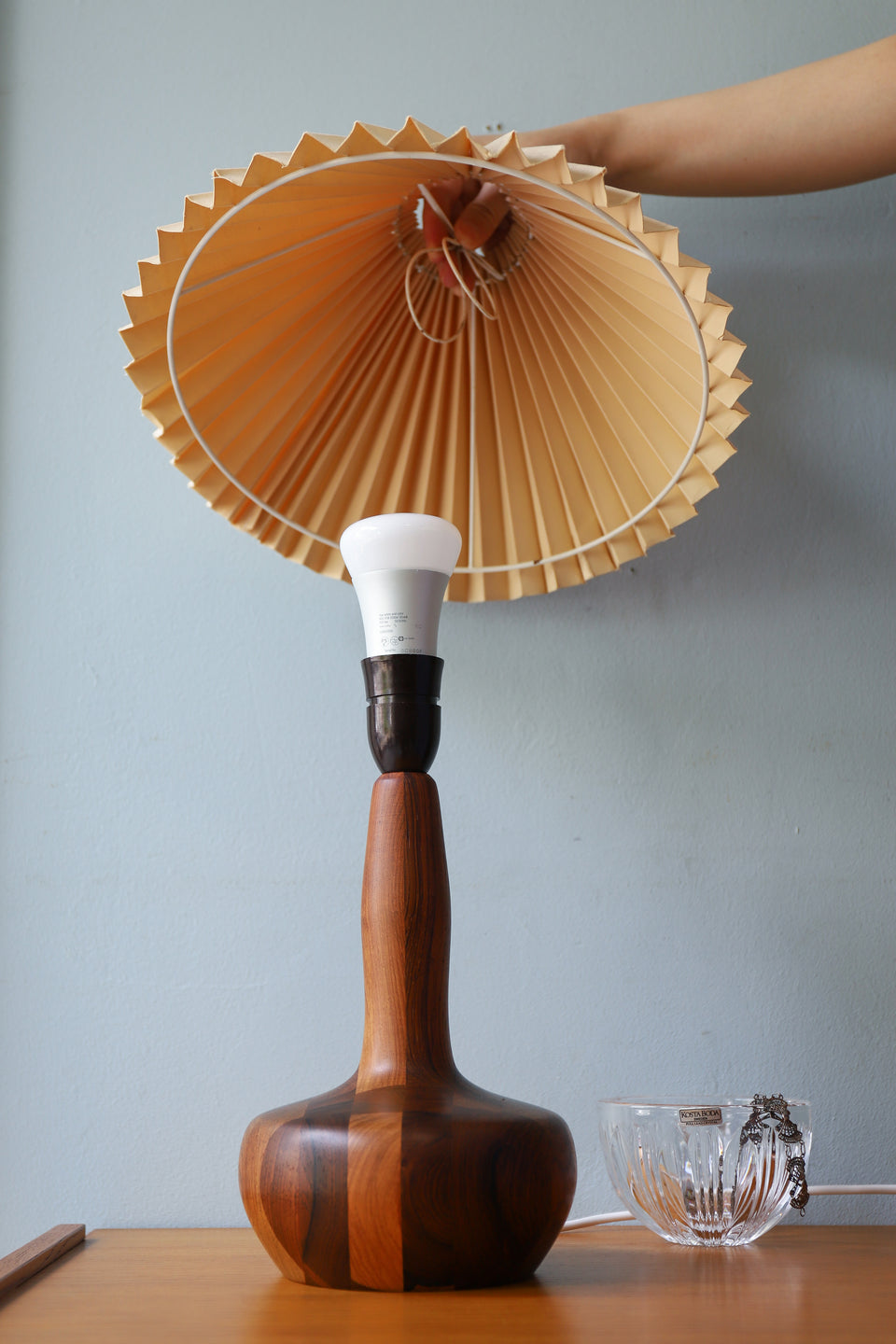 デンマークヴィンテージ テーブルランプ 寄木細工/Danish Vintage