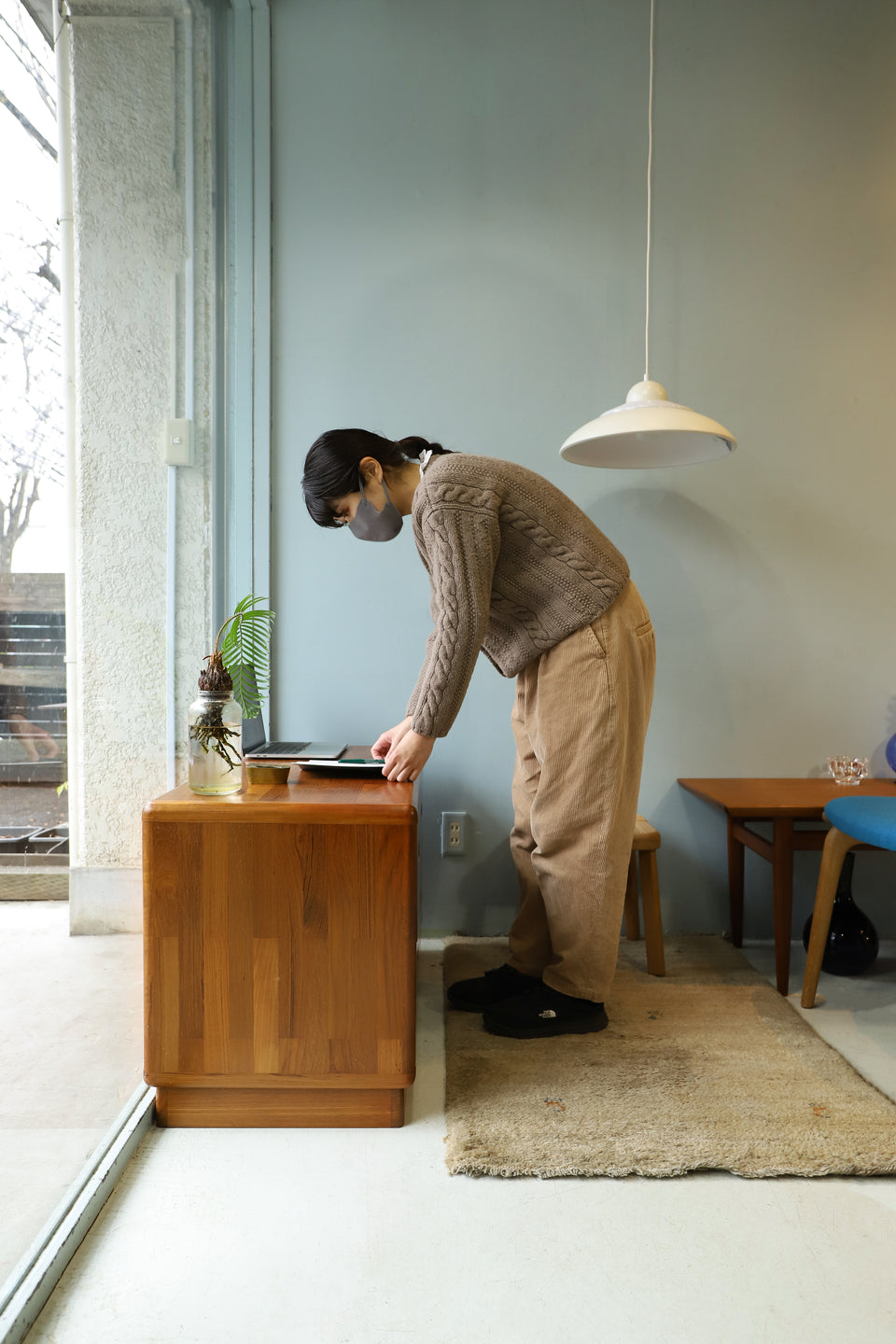 ヴィンテージ ローチェスト チーク材 収納家具 北欧デザイン/Vintage