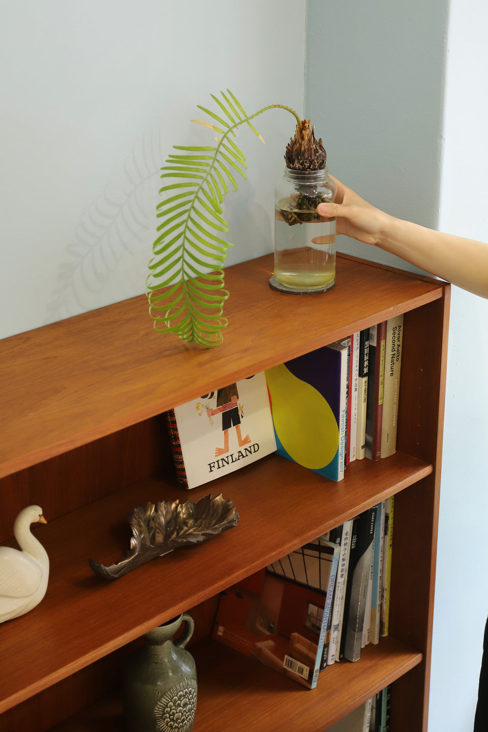 デンマークヴィンテージ ブックケース 本棚 チーク材 収納 北欧家具