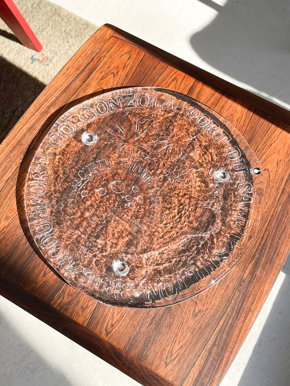 スウェーデンヴィンテージ プーケベリ ガラスプレート エヴァ