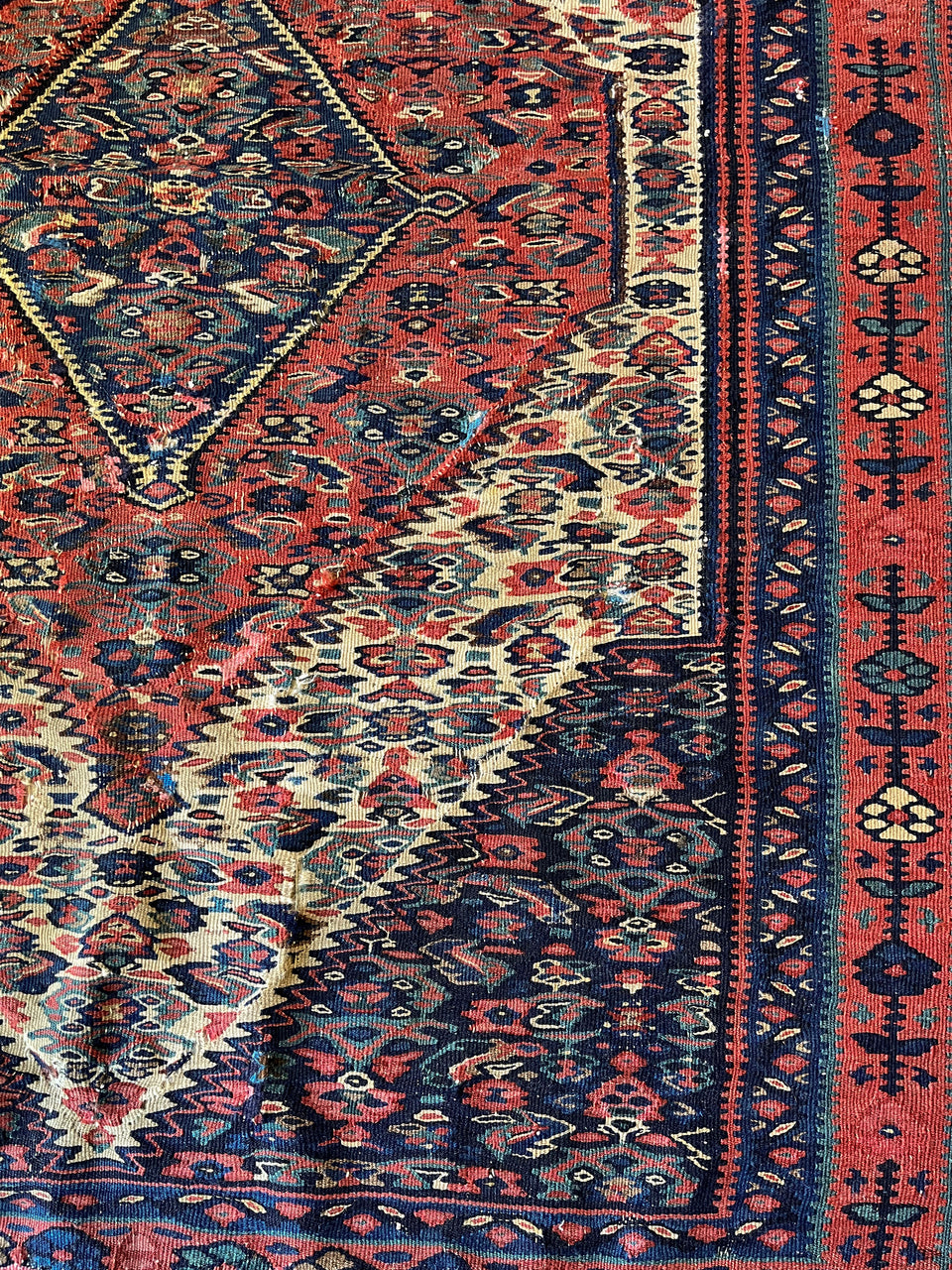 オールドキリム ペルシャ絨毯 ラグ カーペット/Old Kilim Rug Persian