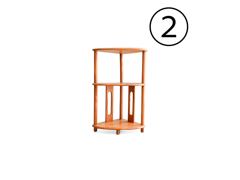 ジャパンヴィンテージ ナジコ パイン材 コーナーラック 昭和レトロ