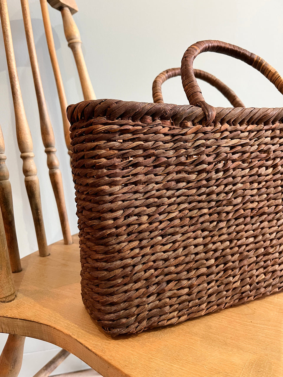 ヴィンテージ カゴバッグ インテリア雑貨 シャビーシック 古道具