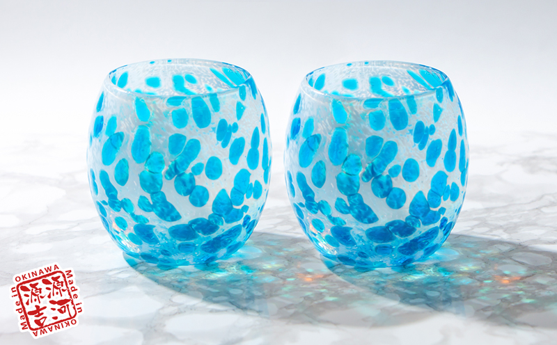 琉球ガラス】源河源吉 海の雫 水色（タル2個セット）｜マイナビ