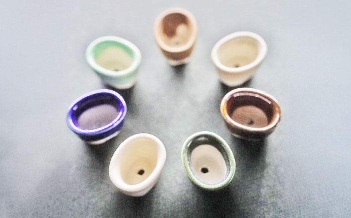 瀬戸焼】 植木鉢 瀬戸七釉めぐり 7点 / 瀬戸市 / 【文山製陶所】 / 植木鉢