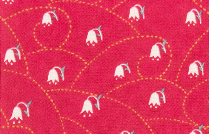 竹久夢二 ガーゼタオルハンカチ すずらん アカ | ふろしき むす美