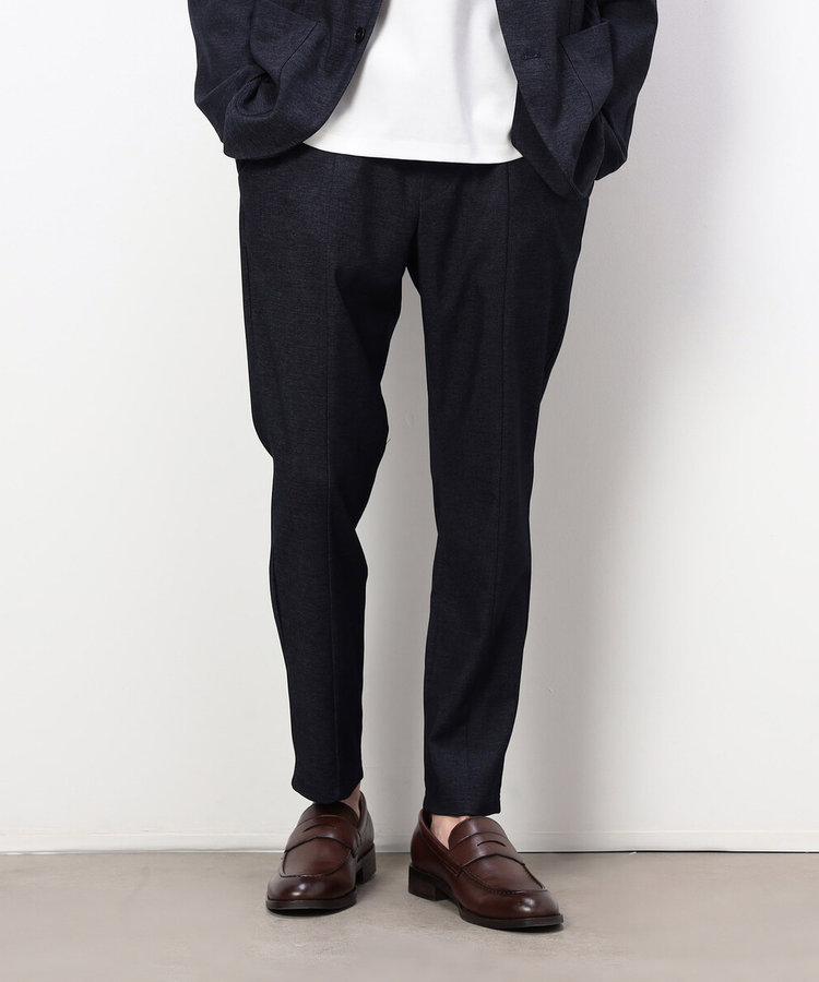 セットアップ対応】デニムライクストレッチ テーパードパンツ（47