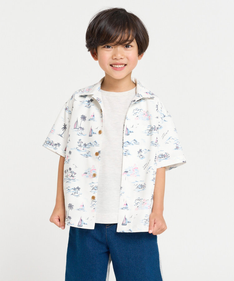 マリンアロハ柄 アロハシャツ（98-47IK03-205）｜コムサイズム（COMME