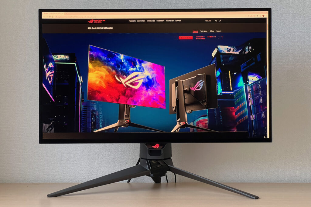 ROG Swift OLED PG27AQDMレビュー！WQHD・240Hz 高性能有機ELモニター