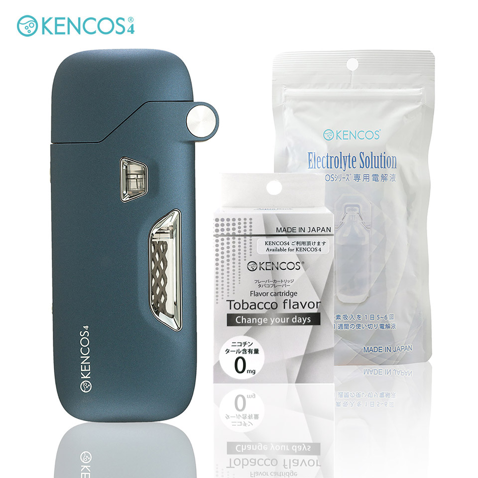 KENCOS4 3点セット ネイビー (本体+電解液+タバコフレーバー