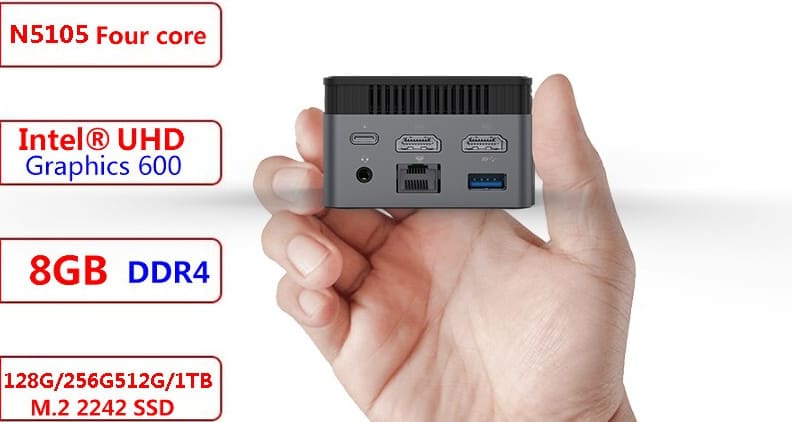 手のひらサイズの新型。72mm角の「ZX01」はCeleron N5105搭載で180ドル