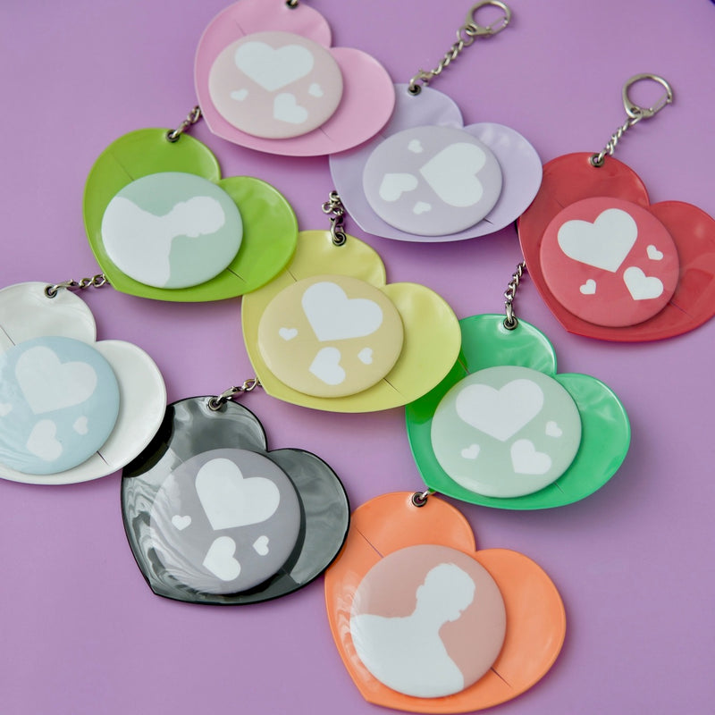 推し色ハート」ハート型バッジ保護ケース – gaacal