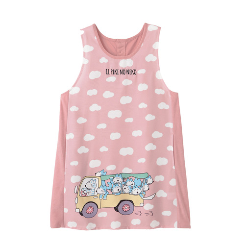 すてきな先生vol.95|11ぴきのねこ切替くもエプロン スモーキーピンク