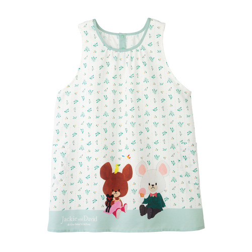 すてきな先生vol.101|くまのがっこうフラワーラインエプロン ホワイト