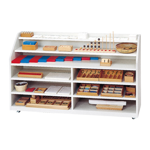 モンテ 算数教具棚|モンテ 算数教具棚（キャスター付）|学研の保育用品