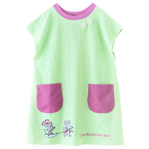 すてきな先生vol.101|ねずみくんとゆきだるまエプロン ミントグリーン