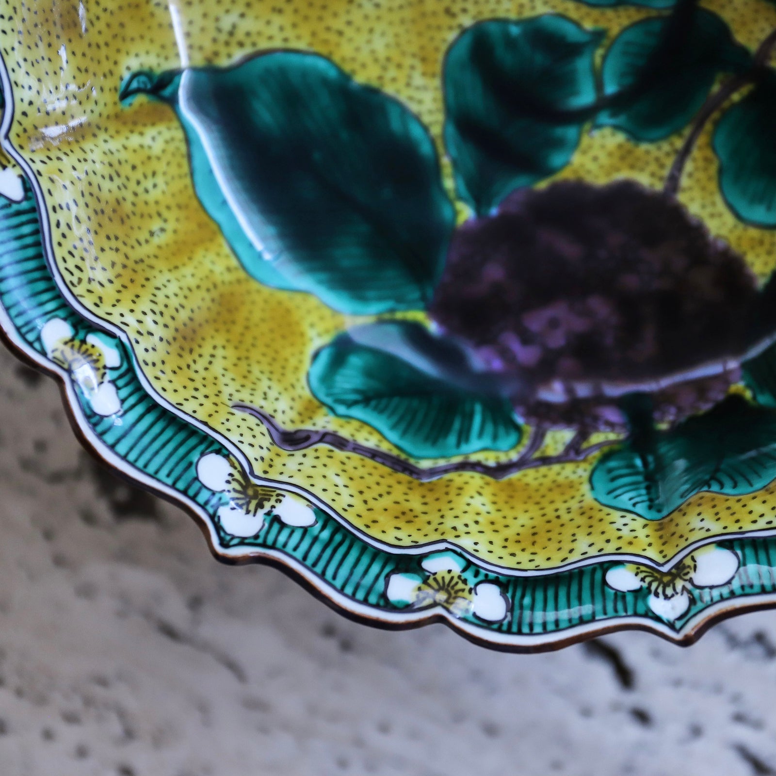 4代須田菁華 古九谷写輪花鉢 – Gallery Nisui