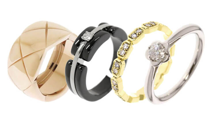 VIP顧客・シャネル CHANEL リング T56（8号）ジオメトリックカット