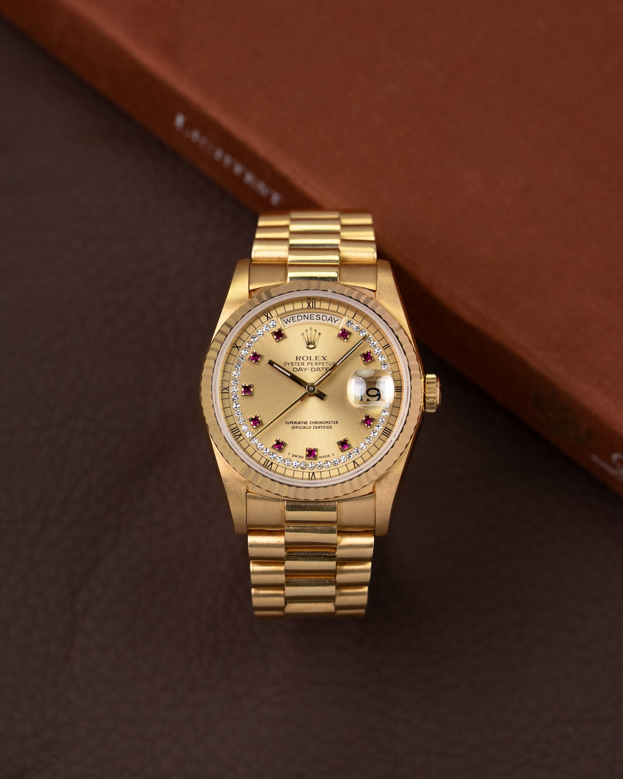 Rolex Day-Date 18238 Ruby String Dial