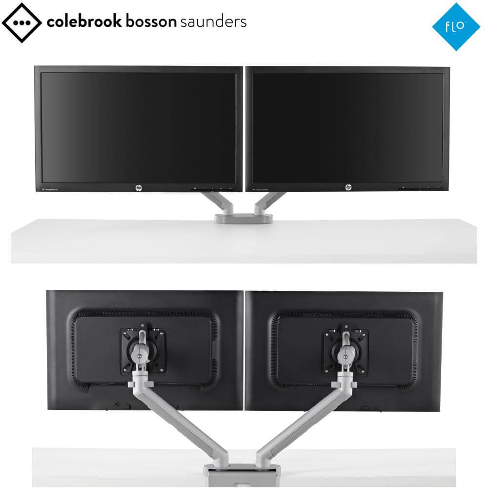 Flo(フロー) モニターアーム デュアル ホワイト ( VESA規格対応 CBS