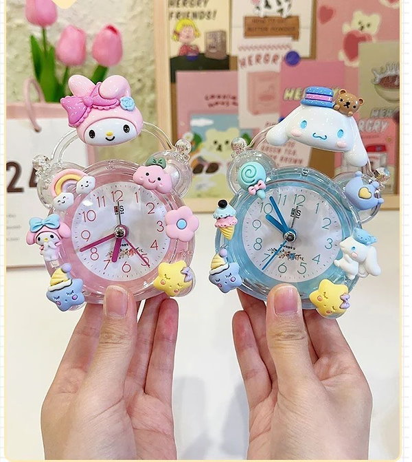 Qoo10] サンリオ キャラクター目覚まし時計 置き時計 アナ