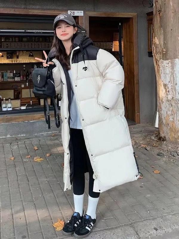 Qoo10] 厚手中綿コート ロングコート ダウンコー