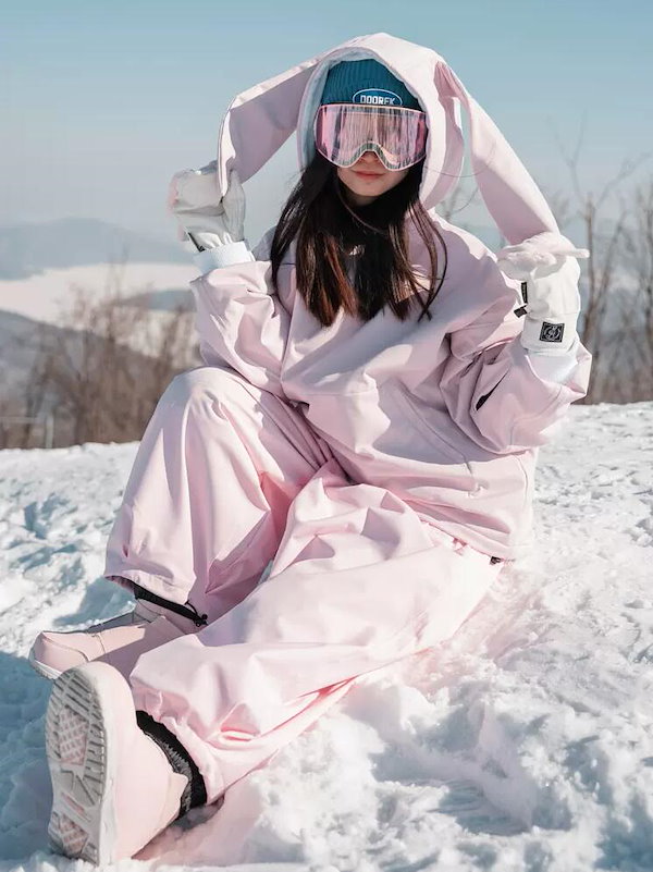 Qoo10] スノーボードウェア ウサギ耳 可愛い 1