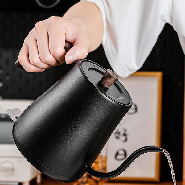 Qoo10] ドリップケトル 電気ケトル 0.8L 細