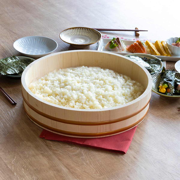 Qoo10] パール金属 すし桶 寿司桶 飯台 木製 36cm 約