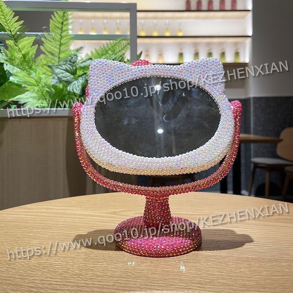 Qoo10] キラキラハローキティミラー 鏡デコレーシ