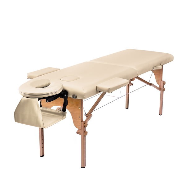 Qoo10] 【アイボリー】 マッサージベッド 折りた