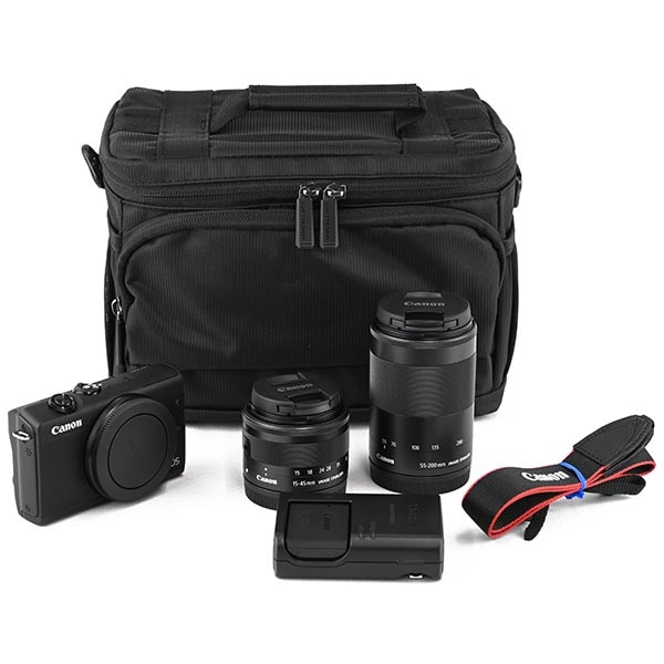 キヤノン ミラーレス一眼カメラ EOS M200 ブラック ダブルズームキット