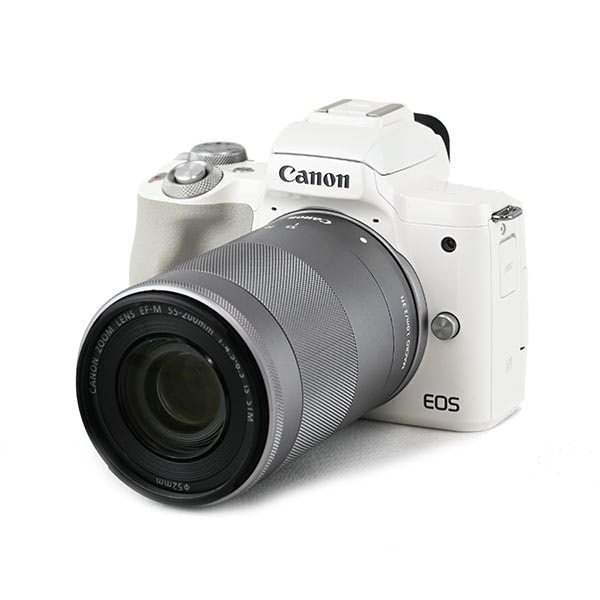 キヤノン ミラーレス一眼カメラ EOS Kiss M ホワイト ダブルズーム
