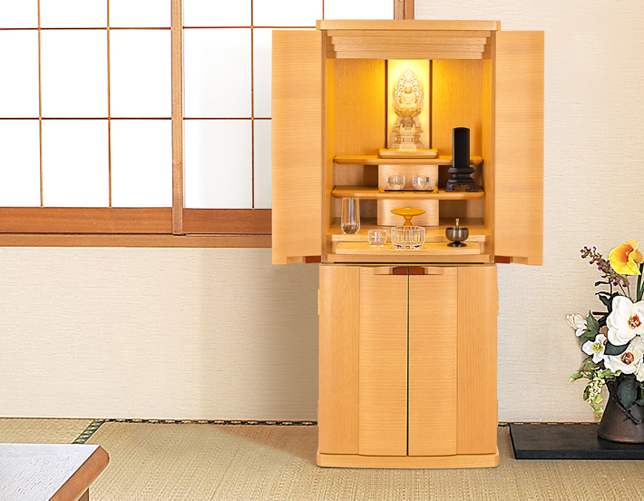 床置きモダン仏壇 ブライト 桜 15×36号 | 仏壇・仏具・位牌の専門店