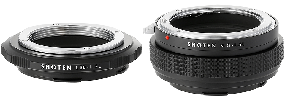 ニコンFレンズをLマウントのミラーレスに装着できる絞りリング付きの