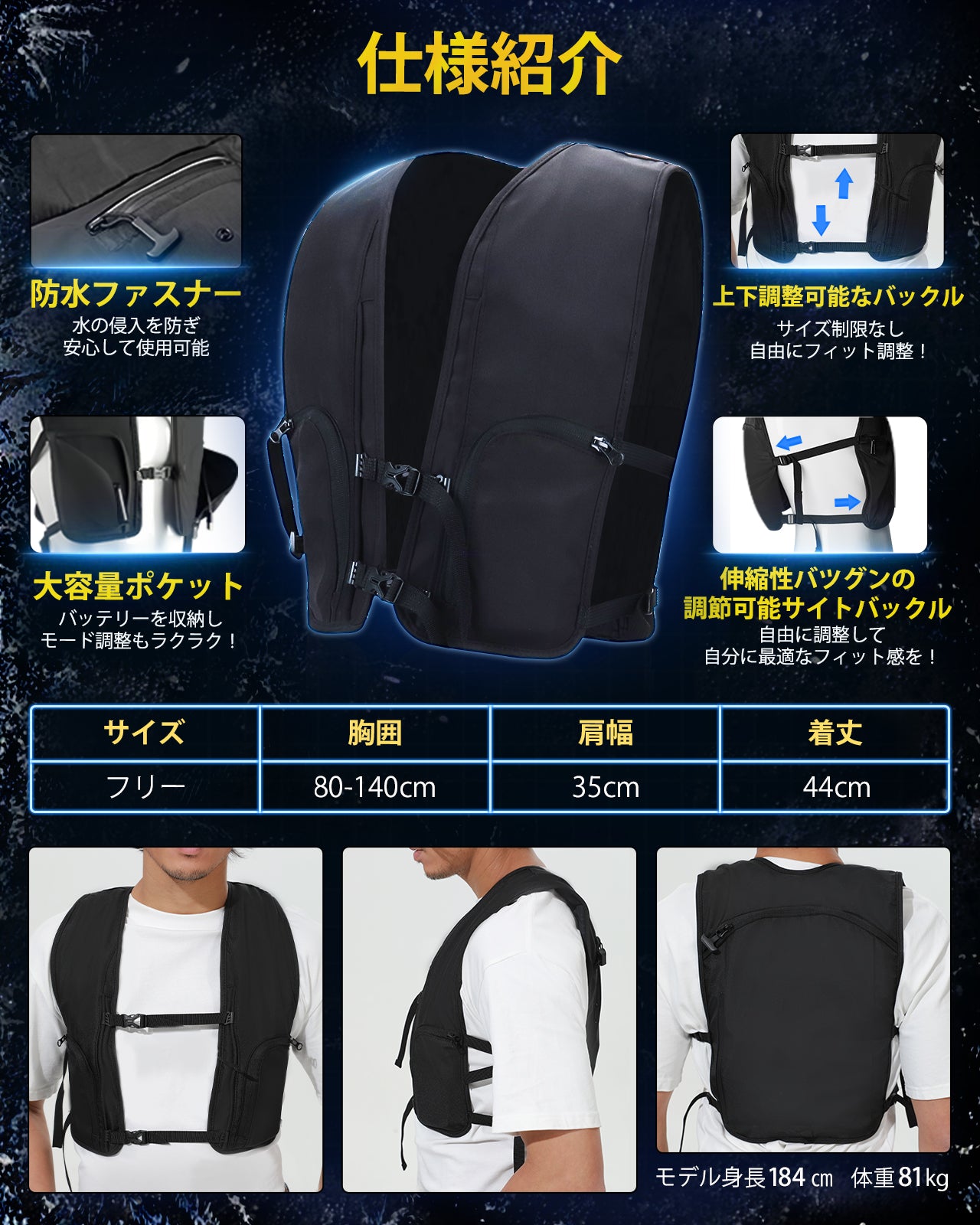水冷ベスト【2025超大冷却面】水冷服 空調服 冷却ベスト 10枚保冷剤